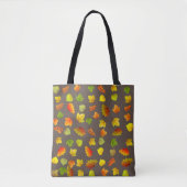 Mooie herfst lekt op koffie-bruin tote bag (Voorkant)