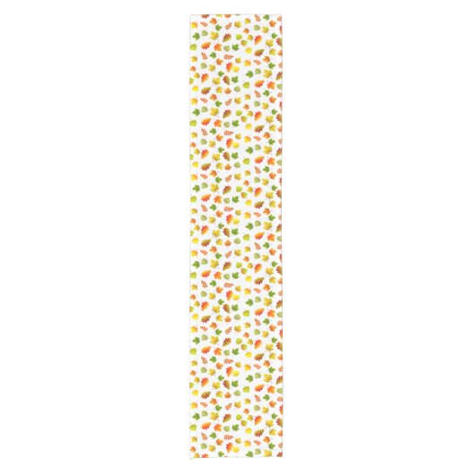 Mooie herfst lekt op wit korte tafelloper (Voorkant)