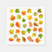 Mooie herfst lekt op wit servet (Voorkant)