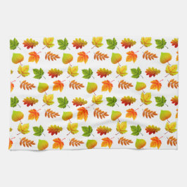 Mooie herfst lekt op wit theedoek