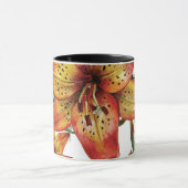 Mooie Herfst Lelie Bloem Boho Chic Maatwerk Mok (Midden)