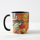 Mooie Herfst Lelie Bloem Boho Chic Maatwerk Mok (Links)