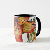Mooie Herfst Lelie Bloem Boho Chic Maatwerk Mok (Voorkant rechts)