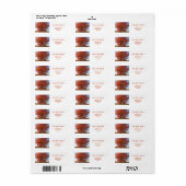 Mooie Herfst Maple Tree in Red Leaves Etiket (Full Sheet)