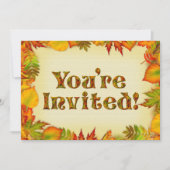 Mooie Herfst/najaar uitnodiging van Birthday (Voorkant)