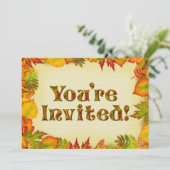 Mooie Herfst/najaar uitnodiging van Birthday (Staand voorkant)