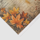 Mooie Herfst Pumkins met  Frans Script Tissuepapier (Detail)