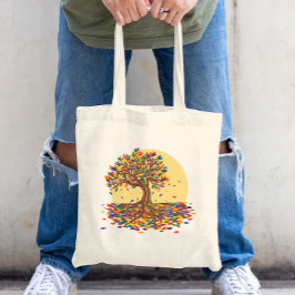 Mooie herfst regenboog boom mooie herfst thanksgiv tote bag
