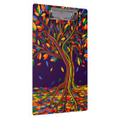 Mooie herfst regenboog boom paarse herfst thanksgi klembord (Rechts)