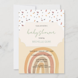 Mooie Herfst Regenboog Pastel Kleuren Patroon Kaart