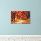 Mooie Herfst Road Canvas Print (Insitu (Houten vloer))