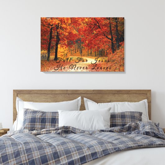 Mooie Herfst Road Canvas Print (Insitu (Slaapkamer))
