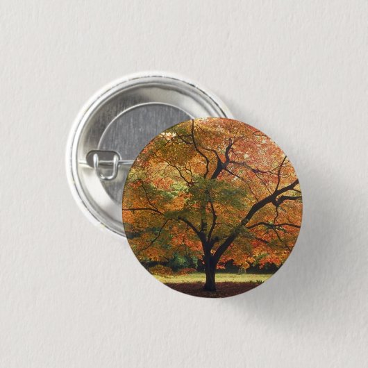 Mooie Herfst Ronde Button 3,2 Cm (Voorkant /achterkant)