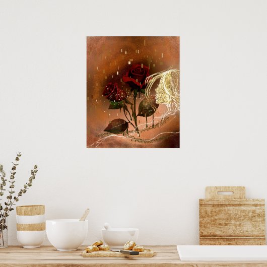 Mooie herfst Rozen Poster (Keuken)