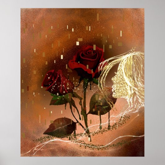 Mooie herfst Rozen Poster (Voorkant)