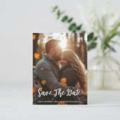 Mooie herfst save the date uitnodiging (Staand voorkant)