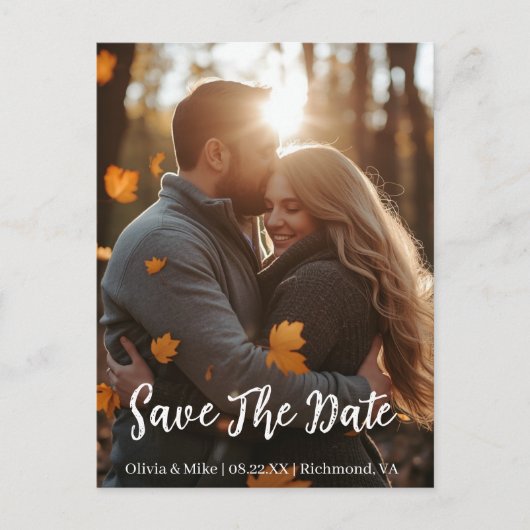Mooie herfst save the date uitnodiging (Voorkant)