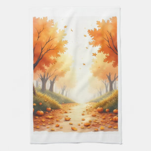 Mooie herfst scène keukendoek theedoek