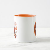 Mooie herfst seizoens uil monogram mok (Midden)
