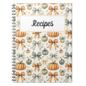 Mooie Herfst Strik Patroon Notitieboek (Voorkant)