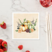 Mooie Herfst Thanksgiving Waterverf Servet (Insitu)