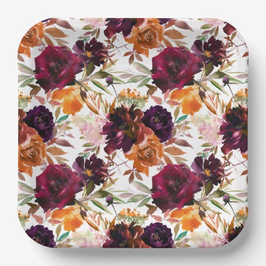 Mooie Herfst Theme Party Bord (Voorkant)