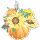 Mooie Herfst Theme Pumpkin Sticker (Voorkant)