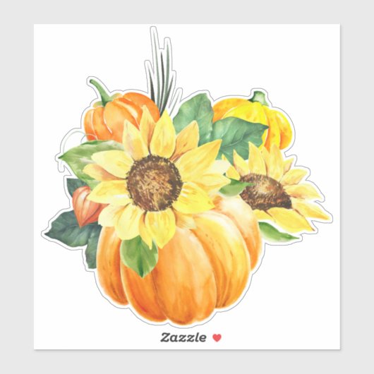 Mooie Herfst Theme Pumpkin Sticker (Vel)