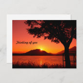 Mooie Herfst Tranquil Sunset Lake Mountain Briefkaart (Voorkant / Achterkant)