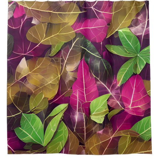 Mooie herfst-ventilatorpatronen douchegordijn (Voorkant)