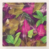 Mooie herfst-ventilatorpatronen glazen onderzetter (Voorkant)