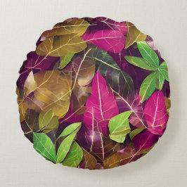 Mooie herfst-ventilatorpatronen rond kussen