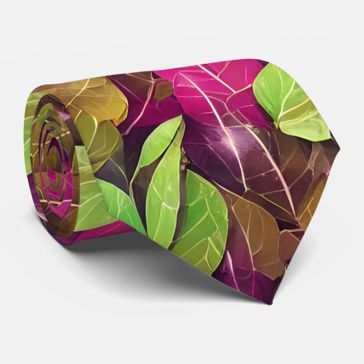 Mooie herfst-ventilatorpatronen stropdas (Opgerold)