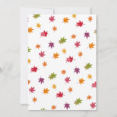 Mooie herfst verlaat Turkije Thanksgiving Diner Kaart (Achterkant)