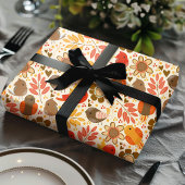 Mooie herfst vogels en bladeren cadeaupapier