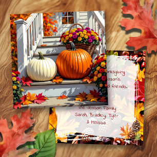 Mooie herfst voor trap Prettig Thanksgiving Kaart