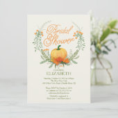 Mooie herfst Wreath Bridal Shower Kaart (Staand voorkant)