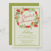 Mooie herfst Wreath Wedding Shower Kaart (Voorkant / Achterkant)
