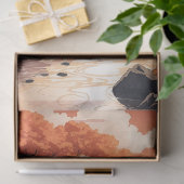 Mooie herfst zonsondergang aan de rivier tissuepapier (Geschenk)