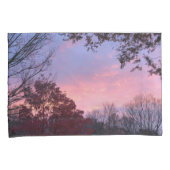Mooie herfst zonsondergang roze blauwe lucht kussensloop (Voorkant-Rechts)