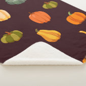 Mooie herfstachtergrond met kleurrijke pompoenen sherpa deken (3/4)