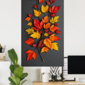Mooie herfstappliqué poster (Thuiskantoor)