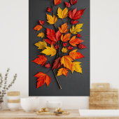 Mooie herfstappliqué poster (Keuken)