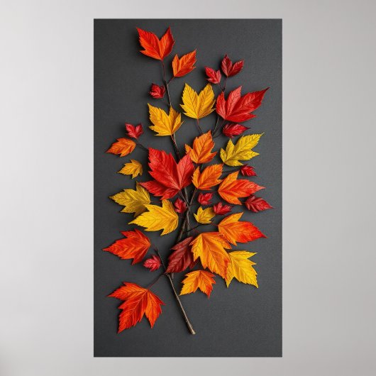 Mooie herfstappliqué poster (Voorkant)