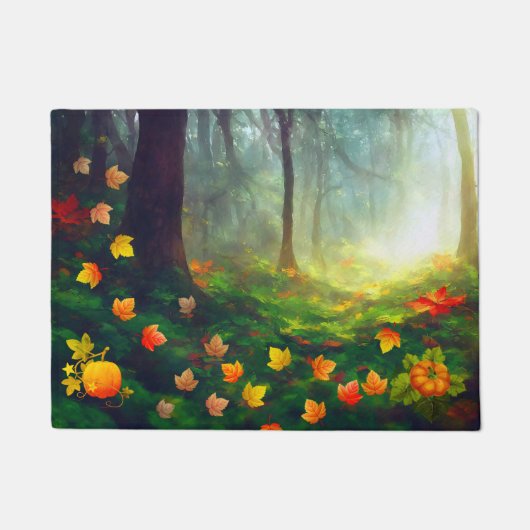 Mooie herfstbladeren deurmat (Voorkant)