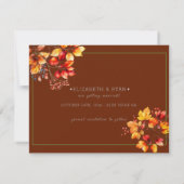 Mooie herfstbladeren en bessen Red onze afspraak   RSVP Kaartje (Achterkant)