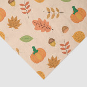 Mooie herfstbladeren en Oranje pompoenen Tissuepapier (Detail)