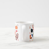 Mooie herfstbladeren Espresso Cup patroon Kop (Achterkant)