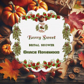 Mooie herfstbladeren, herfstbessen, zoete bruiloft bedankjes labels