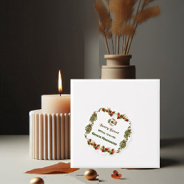 Mooie herfstbladeren, herfstbessen, zoete bruiloft bedankjes labels